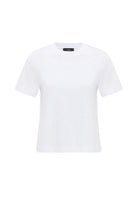 Antioch-Beyaz Kadın Bisiklet Yaka Basic T Shirt-T-Shirts-6-Milagron.com