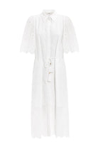 Antioch-Beyaz Kadın Fisto İşlemeli Elbise-Elbise-5-Milagron.com