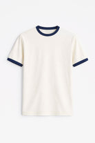 Antioch Beyaz Kontrast Yaka Erkek T-Shirt