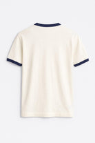 Antioch Beyaz Kontrast Yaka Erkek T-Shirt