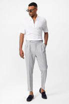 Antioch-Beyaz Polo Yaka Fermuarlı Erkek T Shirt-T-Shirts-2-Milagron.com