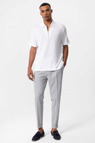 Antioch-Beyaz Polo Yaka Fermuarlı Erkek T Shirt-T-Shirts-3-Milagron.com