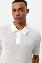 Antioch-Beyaz Polo Yaka örme Erkek T Shirt-T-Shirts-4-Milagron.com