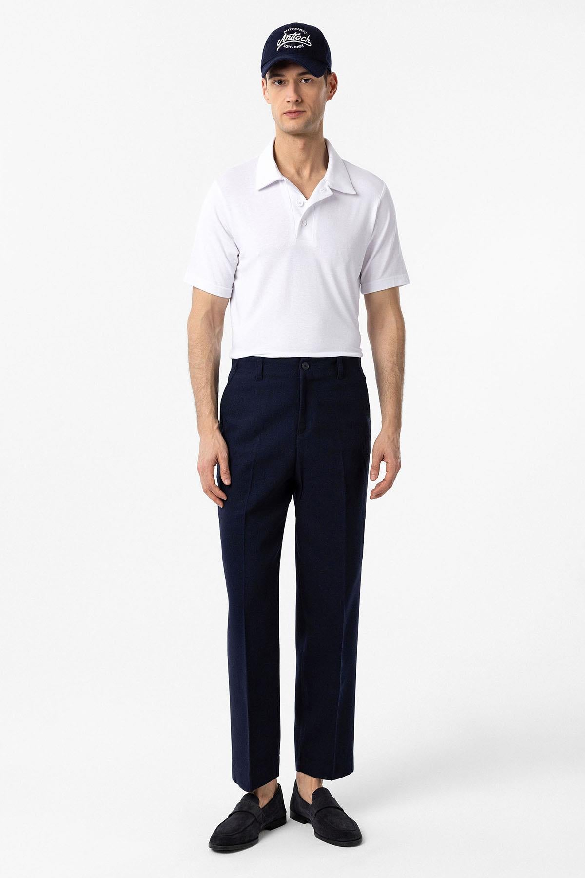 Antioch-Beyaz Regular Fit Polo Yaka Erkek T Shirt-T-Shirts-2-Milagron.com