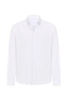 Antioch-Beyaz Relax Fit Keten Karışımlı Erkek Gömlek-Gömlek-6-Milagron.com