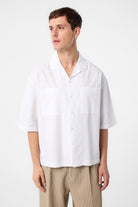 Antioch-Antioch Beyaz Relax Fit Kısa Erkek Gömlek-Gömlek-4-Milagron.com