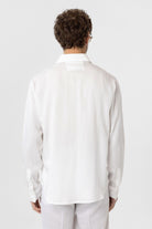 Antioch-Beyaz Relax Fit Liyosel Kumaş Erkek Gömlek-Gömlek-6-Milagron.com