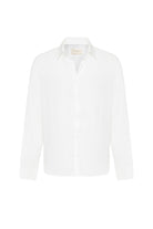 Antioch-Beyaz Relax Fit Liyosel Kumaş Erkek Gömlek-Gömlek-7-Milagron.com