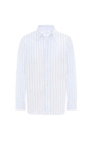 Antioch-Beyaz Relaxed Çizgili Erkek Gömlek-Gömlek-6-Milagron.com