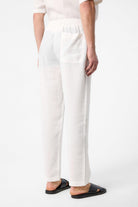 Antioch-Beyaz Relaxed Erkek Jogger Pantolon-Kumaş Pantolon-4-Milagron.com