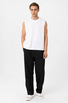 Antioch Beyaz Relaxed Fit Erkek Kolsuz T-Shirt