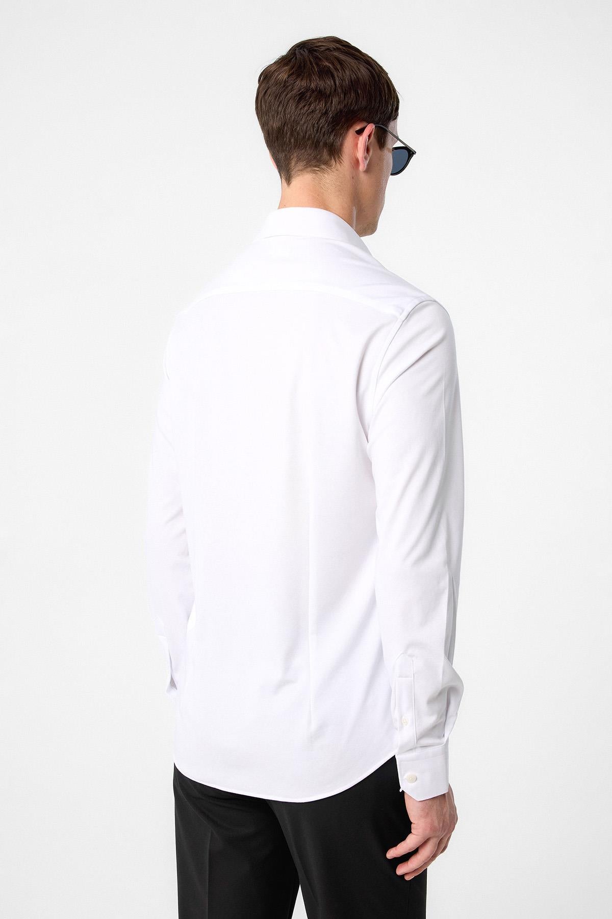 Antioch-Beyaz Slim Fit Erkek Gömlek-Gömlek-5-Milagron.com