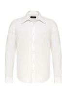 Antioch-Beyaz Slim Fit Erkek Uzun Kollu Geniş Yaka Gömlek-Gömlek-7-Milagron.com