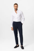 Antioch-Beyaz Yaka Düğmeli Slim Fit Erkek Gömlek-Gömlek-2-Milagron.com