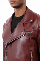 Antioch-Bordo 100% Deri Biker Ceket-Ceket-8-Milagron.com