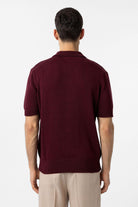 Antioch-Bordo 100% Pamuk Polo Yaka Triko T Shirt-T-Shirts-4-Milagron.com