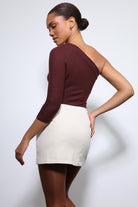 Antioch-Bordo Asimetrik Yaka Top-Top-4-Milagron.com