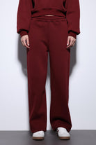 Antioch-Bordo Basic Ayarlanabilir Paça Kadın Eşofman Altı-Eşofman-3-Milagron.com