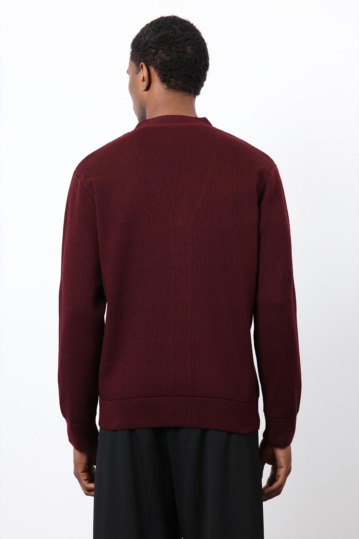 Antioch Bordo Basic Erkek Hırka