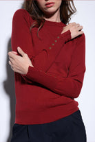 Antioch-Antioch Bordo Basic Kadın Triko Kazak-Kazak-4-Milagron.com