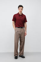 Antioch Bordo Basic Polo Yaka Erkek T-Shirt