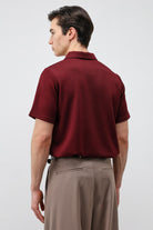Antioch Bordo Basic Polo Yaka Erkek T-Shirt