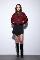 Antioch-Bordo Bel Lastikli Crop Kadın Mont-Mont-3-Milagron.com