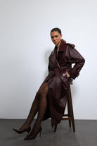 Antioch-Bordo Dokulu Suni Deri Trençkot-Trençkot-3-Milagron.com