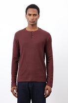Antioch-Bordo Fitilli Düğmeli Yaka T Shirt-T-Shirt-4-Milagron.com