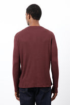 Antioch-Bordo Fitilli Düğmeli Yaka T Shirt-T-Shirt-7-Milagron.com