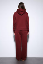Antioch-Bordo Kapüşonlu Basic Kadın Sweatshirt-Sweatshirt-7-Milagron.com