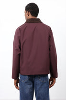 Antioch-Bordo Kontrast Yaka Erkek Mont-Mont-7-Milagron.com