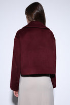 Antioch-Antioch Bordo Kruvaze Kadın Kısa Kaban-Kaban-5-Milagron.com