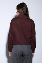 Antioch-Antioch Bordo Kruvaze Kısa Kadın Trençkot-Trençkot-4-Milagron.com