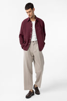 Antioch-Bordo Modal Kumaş Relax Fit Erkek Gömlek-Gömlek-2-Milagron.com