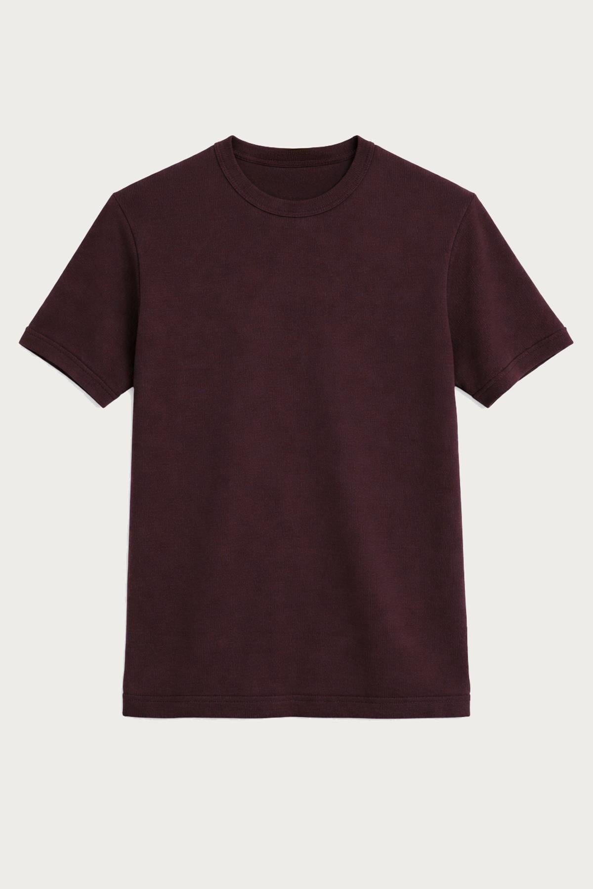 Antioch Bordo Pamuklu Erkek T-Shirt