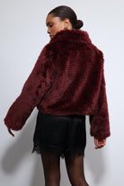 Antioch-Bordo Peluş Görünümlü Mont-Mont-7-Milagron.com