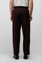 Antioch Bordo Pileli Relaxed Fit Erkek Pantolon