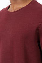 Antioch-Bordo Regular Fit Basic Erkek T Shirt-T-Shirt-4-Milagron.com