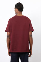 Antioch-Bordo Regular Fit Basic Erkek T Shirt-T-Shirt-5-Milagron.com