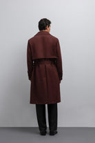 Antioch-Bordo Relax Fit Erkek Trençkot-Trençkot-7-Milagron.com