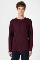 Antioch-Bordo Relaxed Fit Basic Erkek T Shirt-T-Shirts-2-Milagron.com