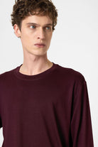 Antioch-Bordo Relaxed Fit Basic Erkek T Shirt-T-Shirts-4-Milagron.com