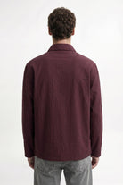 Antioch Bordo Relaxed Fit Çizgili Erkek Gömlek