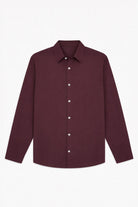 Antioch Bordo Relaxed Fit Çizgili Erkek Gömlek