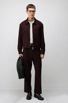 Antioch Bordo Relaxed Fit Fermuarlı Erkek Mont
