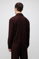 Antioch Bordo Relaxed Fit Fermuarlı Erkek Mont