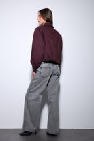 Antioch-Bordo Süet Görünümlü Bomber Kadın Ceket-Ceket-7-Milagron.com