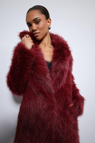 Antioch-Bordo Suni Kürklü Uzun Kaban-Kaban-4-Milagron.com
