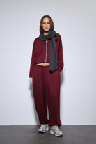 Antioch-Bordo Volümlü Ceket Ve Paça Lastikli Eşofman Takım-Takım-1-Milagron.com